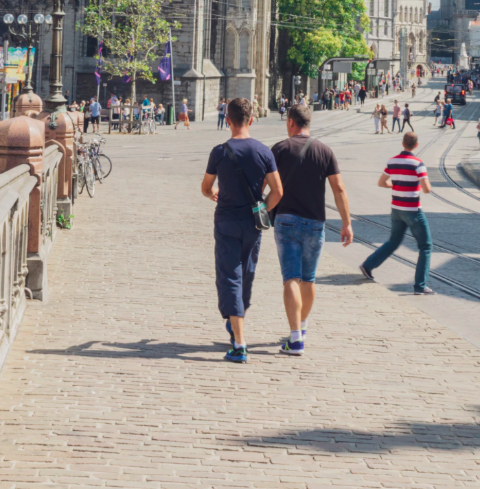 People Walking on the Street in Summer